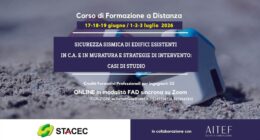 Corso di Formazione – Sicurezza sismica di edifici esistenti in c.a. e in muratura e strategie di intervento: casi di studio – giugno/luglio 2026