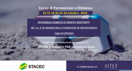 Corso di Formazione – Sicurezza sismica di edifici esistenti in c.a. e in muratura e strategie di intervento: casi di studio – ottobre 2026